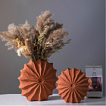 Ваза керамическая в виде круглой терракотовой морской раковины Galapagos варинант исполнения - 2 | Loft Concept в Ижевске