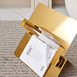 Дизайнерский журнальный стол фигурный золотого цвета Ufuri варинант исполнения - 2 | Loft Concept в Ижевске