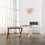 Настенный светильник с подвесками из деревянных бусин молочного цвета Wooden Beads Wall Lamp варинант исполнения - 2 | Loft Concept в Ижевске