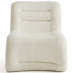 Кресло изогнутое с обивкой из ткани букле Smooth Bend Boucle Chair варинант исполнения - 2 | Loft Concept в Ижевске