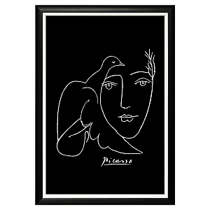 Постер White Silhouette Dove Poster