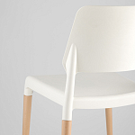 Пластиковый стул на ножках из массива бука Ferret White варинант исполнения - 7 | Loft Concept в Ижевске