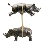 Декоративная статуя из стали Duo Rhinos варинант исполнения - 1 | Loft Concept в Ижевске