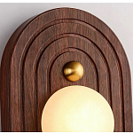 Настенный светильник с деревянным резным основанием Wood Wall Lamp варинант исполнения - 1 | Loft Concept в Ижевске