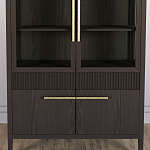 Витрина Primo со стеклянными фасадами и буфетом шпон Темный орех варинант исполнения - 6 | Loft Concept в Ижевске