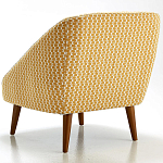 Кресло желтое с принтом Pauley Yellow Armchair варинант исполнения - 2 | Loft Concept в Ижевске