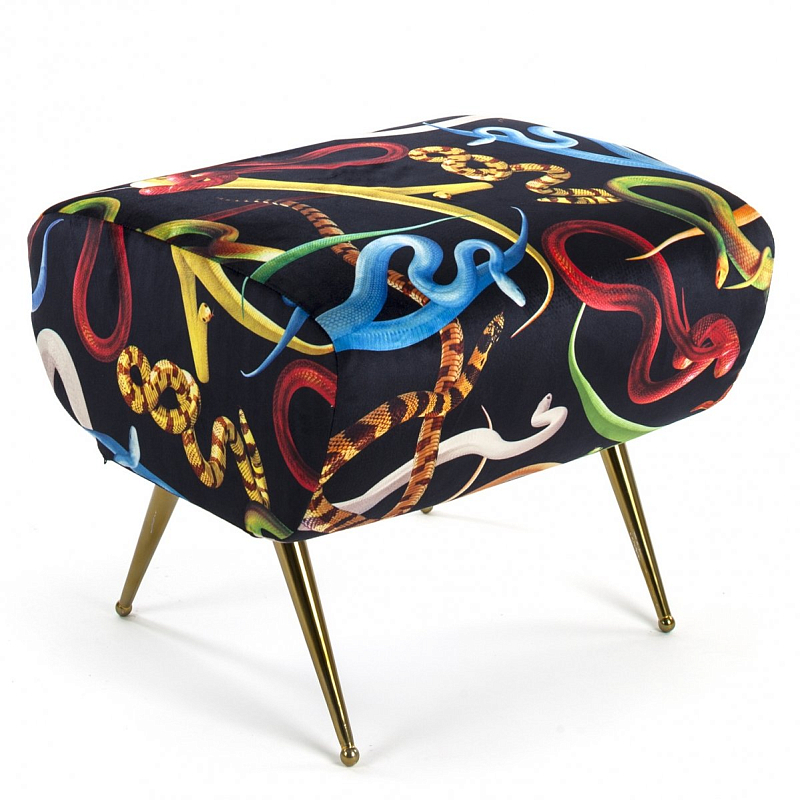 Оттоманка Seletti Pouf Snakes Мульти Латунь в Ижевске | Loft Concept 