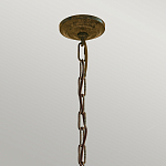 Люстра бронзового цвета с 6-ю лампами и подвесками из оптического стекла в классическом стиле Feiss варинант исполнения - 4 | Loft Concept в Ижевске