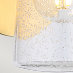 Бра цвета латунь с прозрачным цилиндрическим плафоном из пузырчатого стекла Kichler варинант исполнения - 5 | Loft Concept в Ижевске