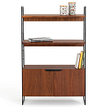 Стеллаж из стали и орехового дерева Derek Wood Rack варинант исполнения - 2 | Loft Concept в Ижевске