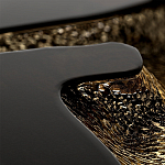 Дизайнерский журнальный стол круглый с декоративным расколом в центре стола Flaming варинант исполнения - 1 | Loft Concept в Ижевске