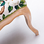 Банкетка из натурального бука золотистая с изображением птиц и цветов Blooming Birds варинант исполнения - 3 | Loft Concept в Ижевске