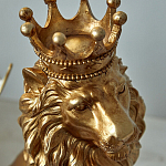 Статуэтка лев с детализированной гривой и изящной короной Lion Crown  варинант исполнения - 6 | Loft Concept в Ижевске