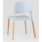 Пластиковый стул на ножках из массива бука Ferret Grey-Blue варинант исполнения - 4 | Loft Concept в Ижевске