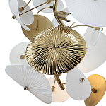 Подвесной светильник с белыми и золотистыми цветами Dahlia Flowers Lamp варинант исполнения - 4 | Loft Concept в Ижевске