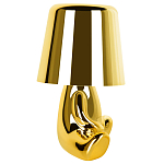 Настольная лампа фигурная золотого цвета с гладким абажуром Высота 16 см Sophia варинант исполнения - 6 | Loft Concept в Ижевске