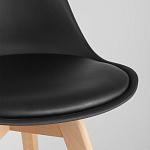 Стул с основой из пластика и мягким сиденьем Arvika Black варинант исполнения - 7 | Loft Concept в Ижевске