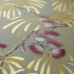 Обои ручная роспись Silk Tree Colourway SC-80 on Pale Grey dyed silk варинант исполнения - 2 | Loft Concept в Ижевске
