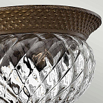 Потолочный светильник с чашеобразным плафоном из толстого волнообразного стекла и широким узорчатым основанием Hinkley варинант исполнения - 10 | Loft Concept в Ижевске