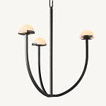 Люстрас 3-мя мраморными плафонами в форме купола Light Warm Light варинант исполнения - 2 | Loft Concept в Ижевске