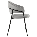 Серый стул с обивкой из искусственной замши Alexis варинант исполнения - 3 | Loft Concept в Ижевске