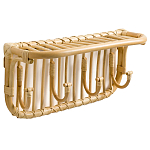 Настенная вешалка из ротанга с полкой Willa Wall Shelf Hanger варинант исполнения - 1 | Loft Concept в Ижевске