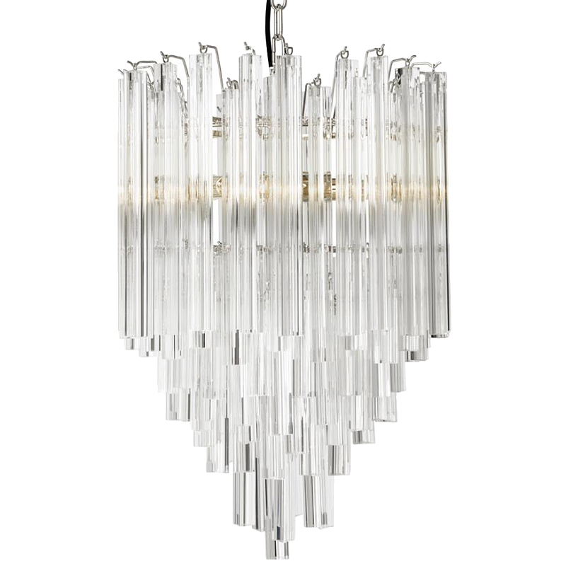 Люстра Chandelier Salerno Clear Никель Прозрачный (Transparent) в Ижевске | Loft Concept 