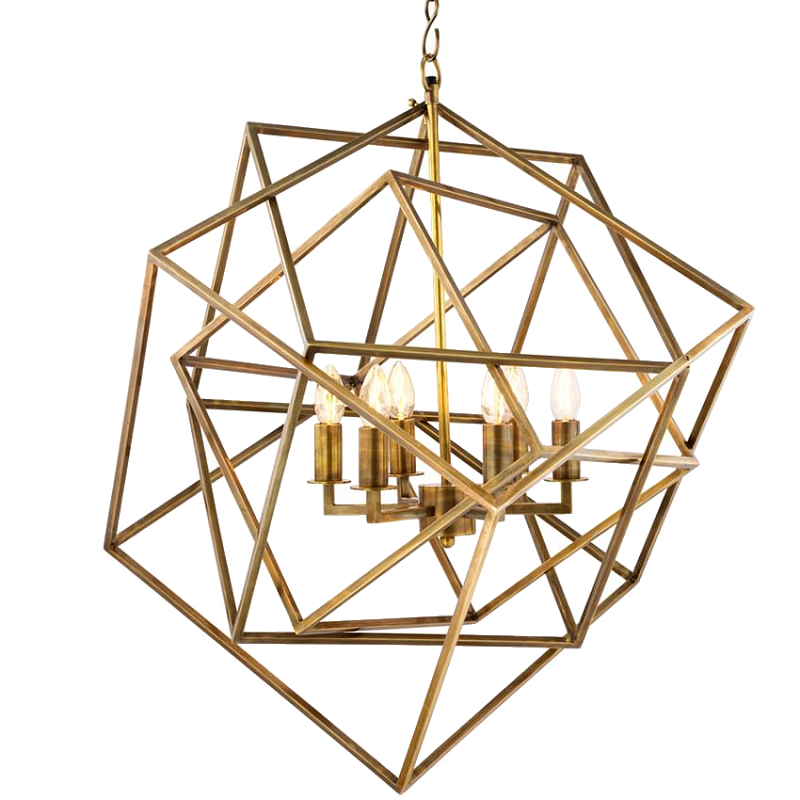 Люстра Lantern Matrix Brass Латунь в Ижевске | Loft Concept 