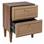 Тумба прикроватная бежевая из массива бука с 2-мя ящиками Wenge Light варинант исполнения - 4 | Loft Concept в Ижевске