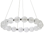 Светодиодная кольцевая люстра с круглыми плафонами Crystal Globule Chandelier Chrome варинант исполнения - 1 | Loft Concept в Ижевске