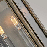 Настенный фонарь прямоугольной формы цвета состаренная латунь с двумя лампами Hinkley варинант исполнения - 2 | Loft Concept в Ижевске