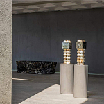 Настольная лампа с основанием из 24 выточенных сферических камней Through Stone варинант исполнения - 4 | Loft Concept в Ижевске