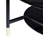 Стол журнальный круглый черный с полкой Inherence варинант исполнения - 5 | Loft Concept в Ижевске