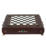 Шахматы в ларце из натуральных камней Долерит Малахит Мрамор Decorative Thematic Chess Русь варинант исполнения - 1 | Loft Concept в Ижевске