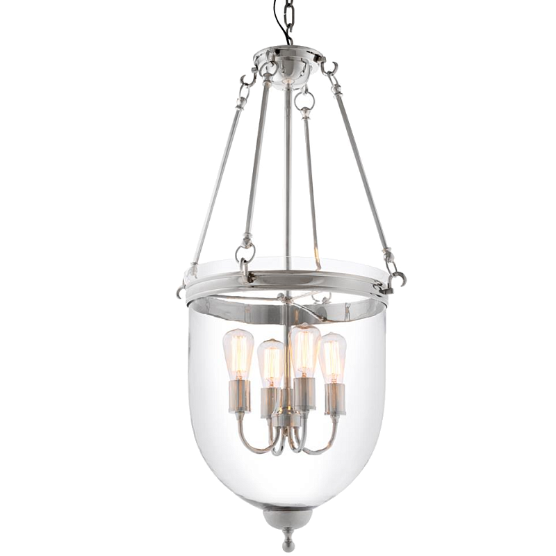 Люстра Lantern Cameron Nickel M Никель Прозрачное Стекло в Ижевске | Loft Concept 