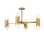 Люстра цвета латунь с 4-мя матовыми цилиндрическими плафонами Elstead Lighting варинант исполнения - 1 | Loft Concept в Ижевске