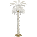 Торшер Glass Decorated Palm Floor Lamp White Листья Пальмы  варинант исполнения - 4 | Loft Concept в Ижевске