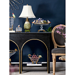 Чаша из прозрачного стекла на бронзовых ножках с фигурками попугаев Eden Garden варинант исполнения - 4 | Loft Concept в Ижевске