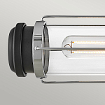 Бра для ванных комнат горизонтальное с 2-мя прозрачным цилиндрическим плафонами на круглом основании Hinkley варинант исполнения - 6 | Loft Concept в Ижевске