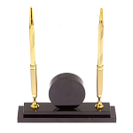 Часы настольные с двумя ручками из натурального камня Stone Clock варинант исполнения - 5 | Loft Concept в Ижевске