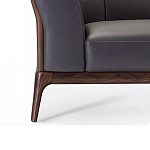 Диван двухместный c каркасом из массива дерева Double Sofa Made of Walnut Wood варинант исполнения - 3 | Loft Concept в Ижевске