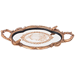 Поднос декоративный с фигурками птиц Mirror Surface Bronze варинант исполнения - 1 | Loft Concept в Ижевске