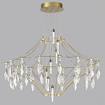 Люстра подвесная из металла с прозрачными подвесками из хрусталя Quasar 93 варинант исполнения - 6 | Loft Concept в Ижевске