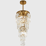 Многоярусная люстра с прямоугольными хрустальными подвесками Allard Crystal Chandelier варинант исполнения - 3 | Loft Concept в Ижевске