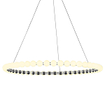 Люстра светодиодная кольцевая с круглыми плафонами белого цвета PEARLS Suspension 80 варинант исполнения - 1 | Loft Concept в Ижевске
