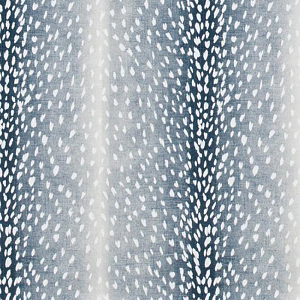 Мебельная ткань Лен принт синий 140 см T5-2