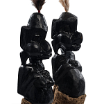 Комплект из 2-х деревянных статуэток Asmat Statuettes Black варинант исполнения - 3 | Loft Concept в Ижевске