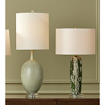 Настольная лампа керамическая с кремовым абажуром Scenic Column варинант исполнения - 6 | Loft Concept в Ижевске