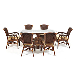 Комплект обеденный из ротанга Eloise grand варинант исполнения - 1 | Loft Concept в Ижевске