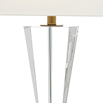 Настольная лампа с прозрачным корпусом и прямоугольным тканевым абажуром Charm and Luxury варинант исполнения - 1 | Loft Concept в Ижевске